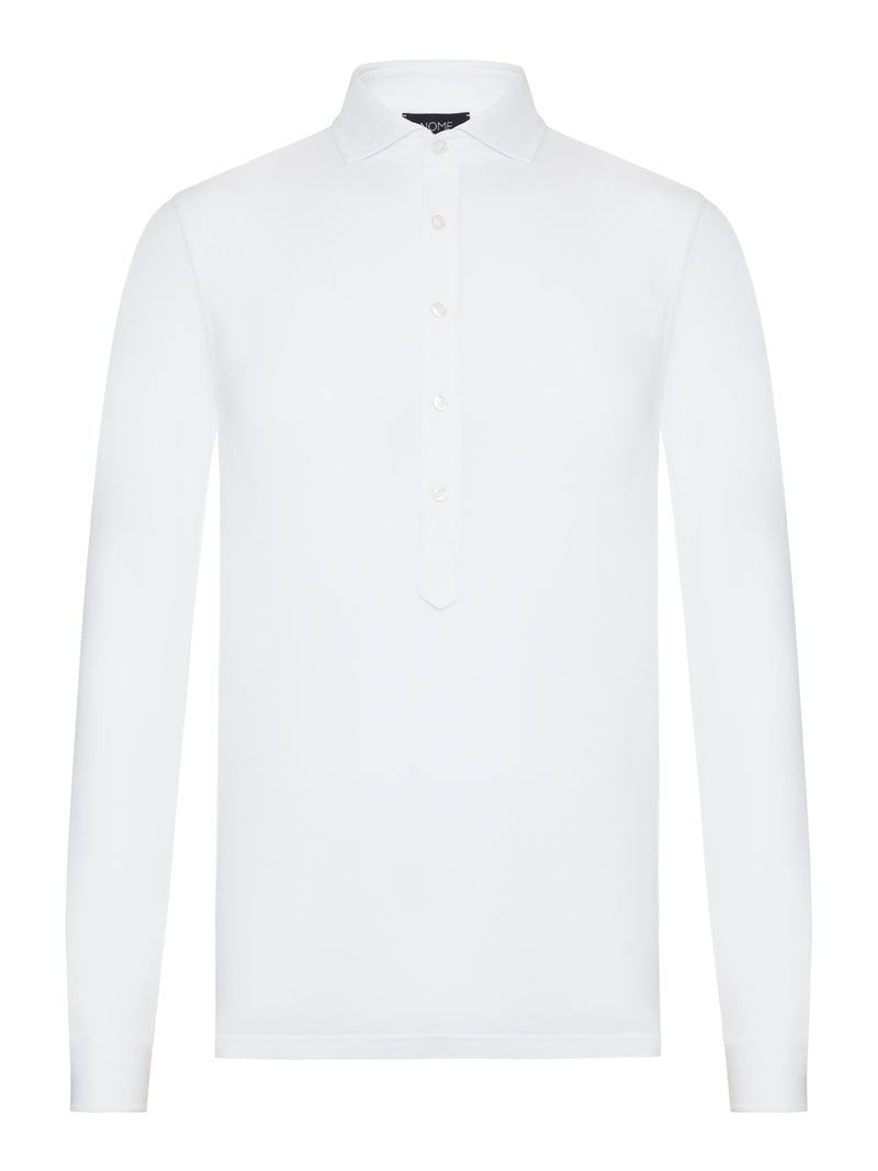 LONG-SLEEVED POLO SHIRT IN LIGHTWEIGHT COTTON