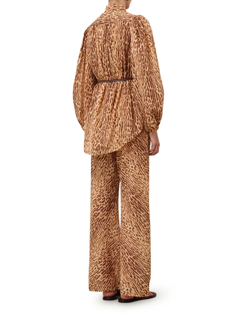 FLUID BLOUSE WITH ANIMAL PRINT