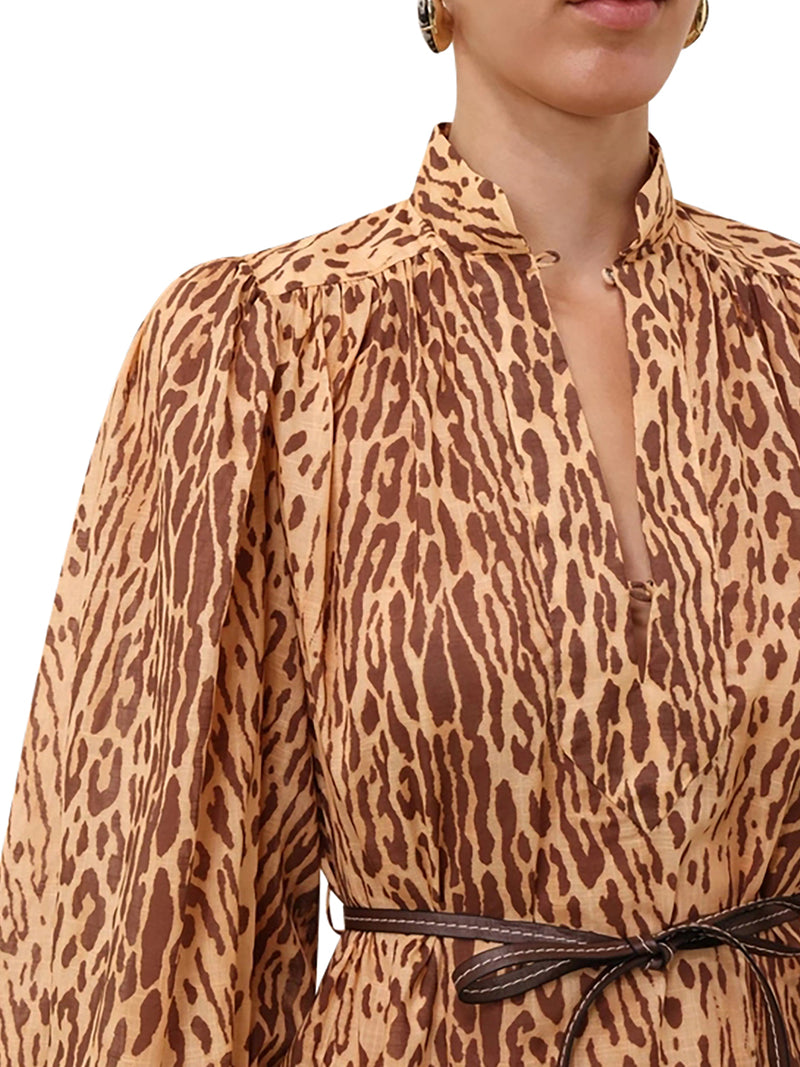 FLUID BLOUSE WITH ANIMAL PRINT