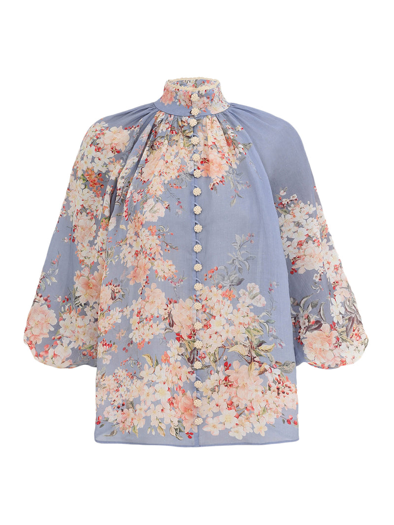 FLUID BLOUSE WITH JEWEL BUTTONS