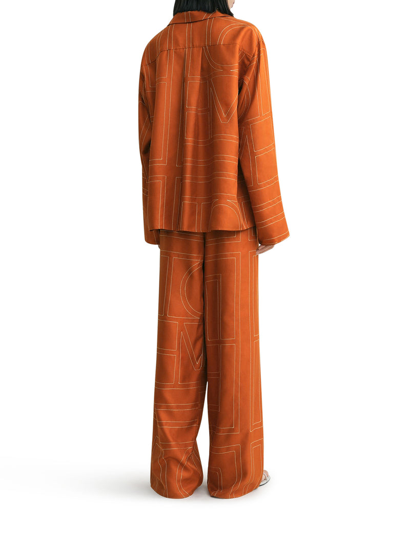 SILK SHIRT WITH MONOGRAM