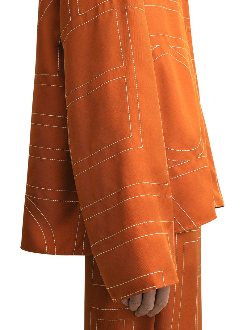 SILK SHIRT WITH MONOGRAM