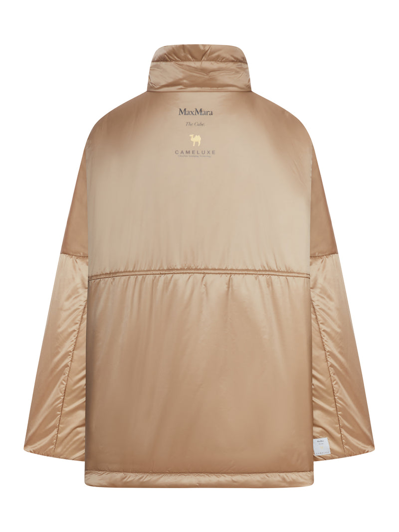 PADDED JACKET WITH HIGH COLLAR IN ANTI-DROP CANVAS