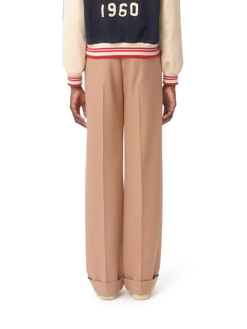 TAILORED GABARDINE TROUSERS