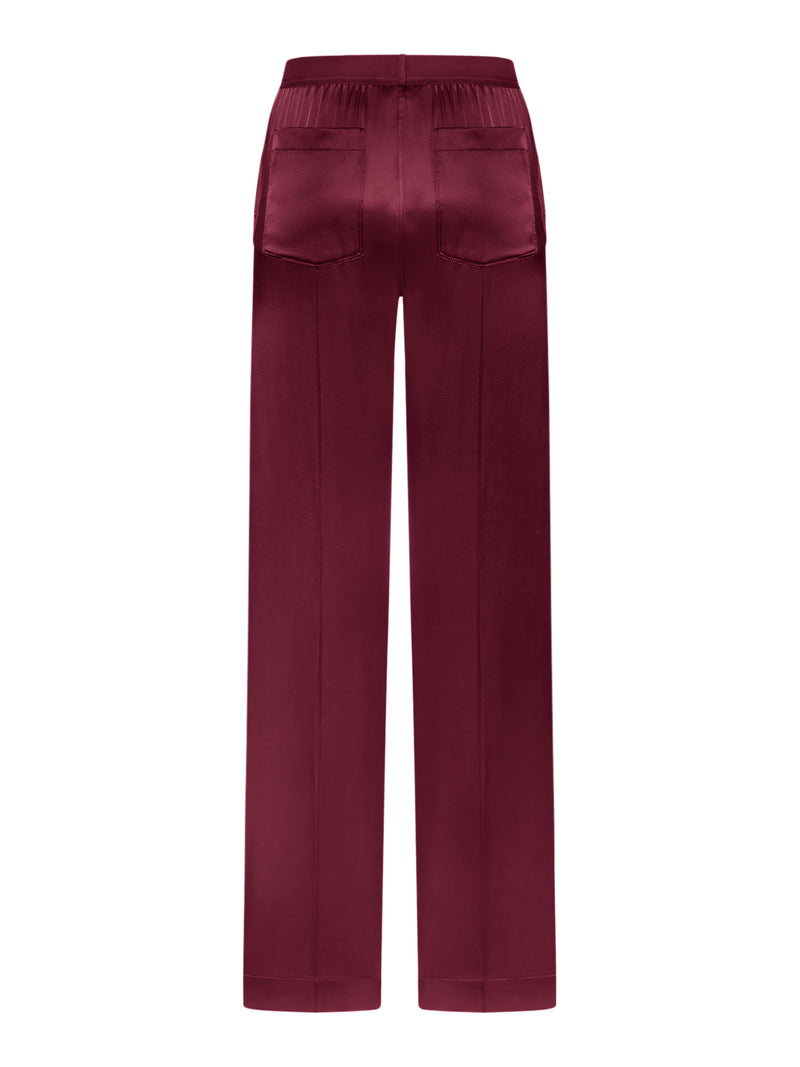 STRETCH SILK SATIN PANTS