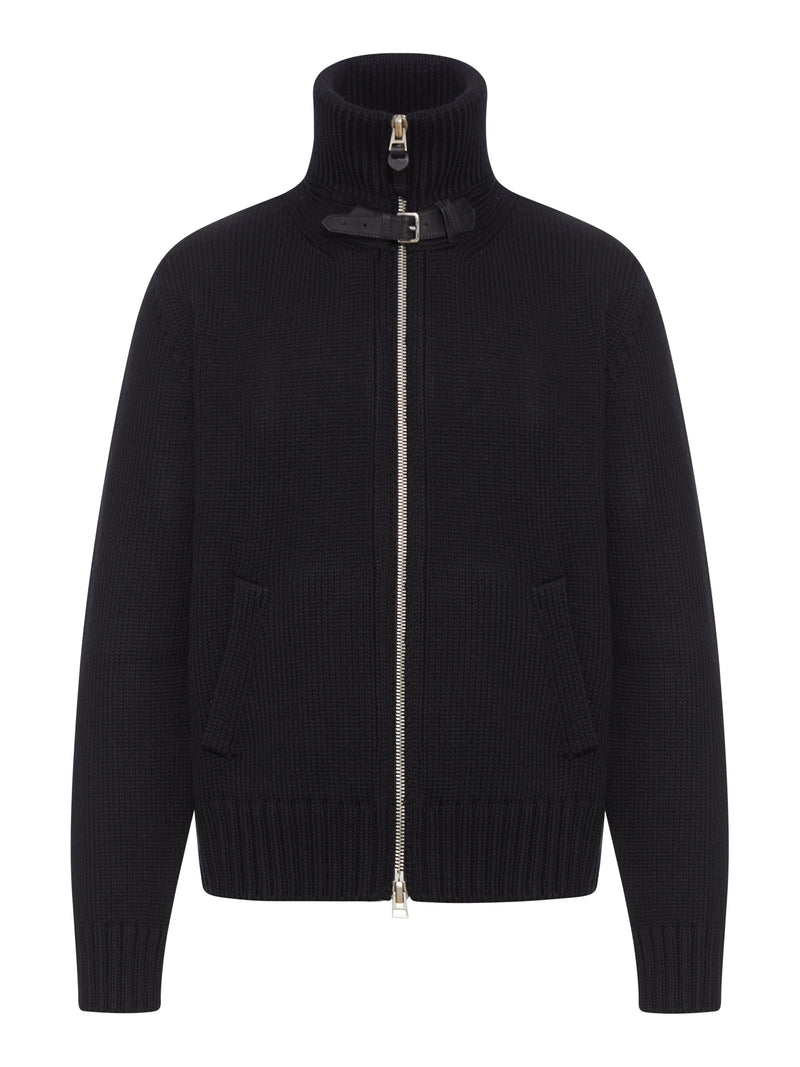 MERINO WOOL JACKET WITH ZIP