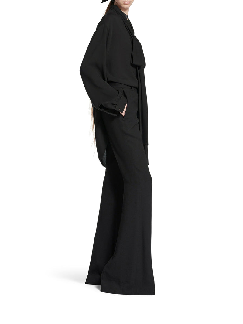 FLARED TROUSERS IN FLUID VISCOSE