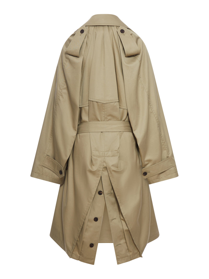ASYMMETRIC TRENCH IN COTTON TWILL