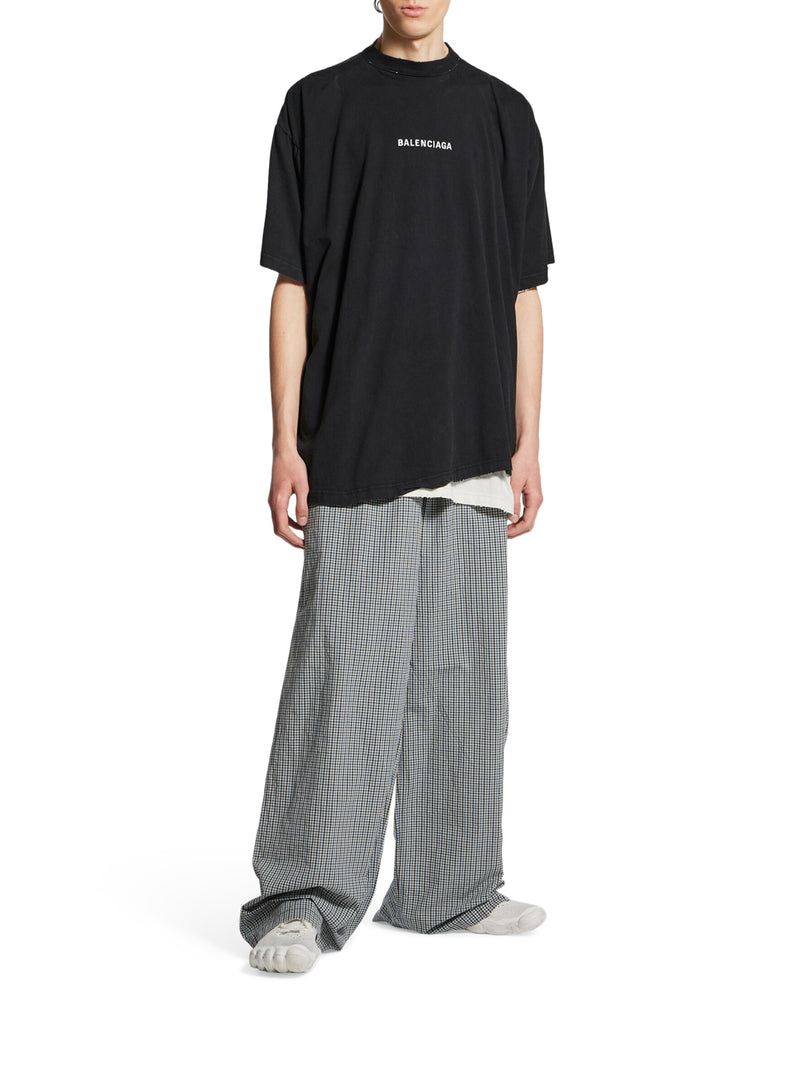 DOUBLE BACK T-SHIRT IN DÉLAVÉ BLACK