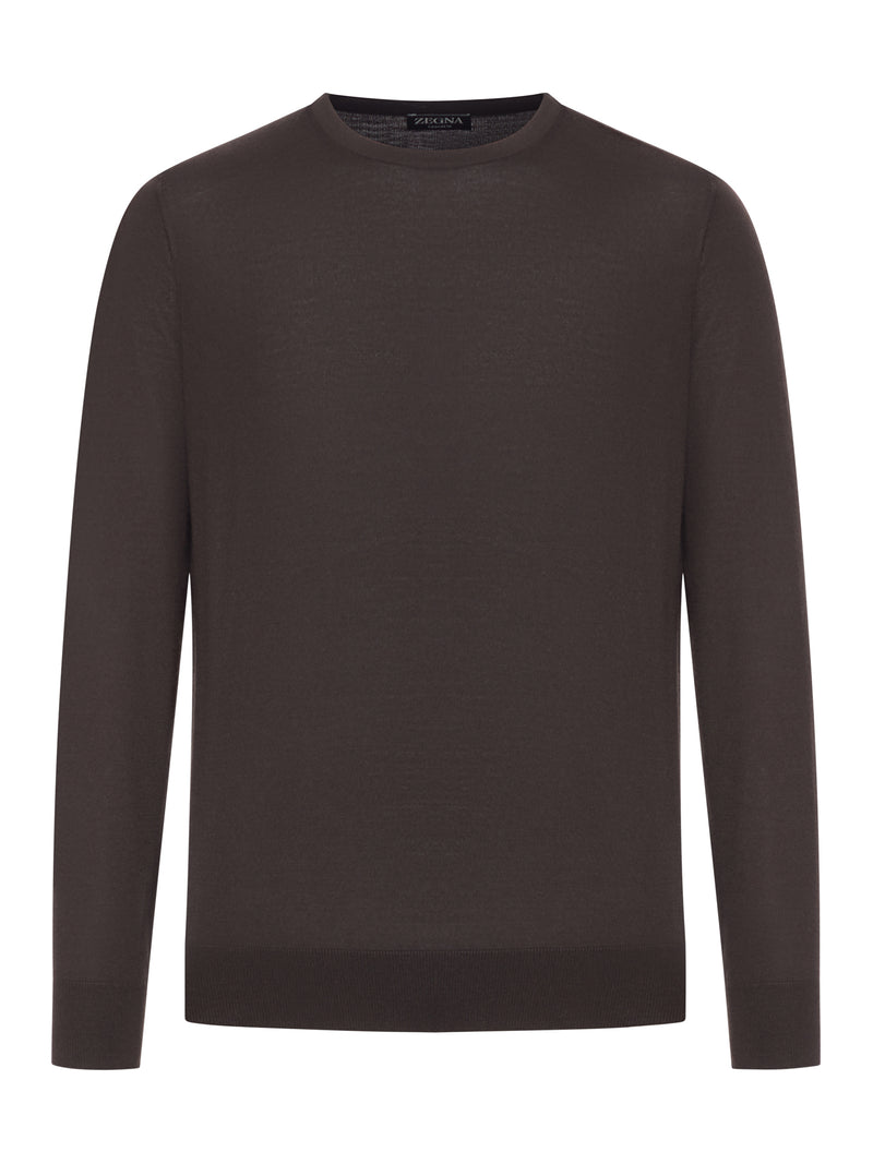 CREW NECK SWEATER IN CASHSETA MÉLANGE