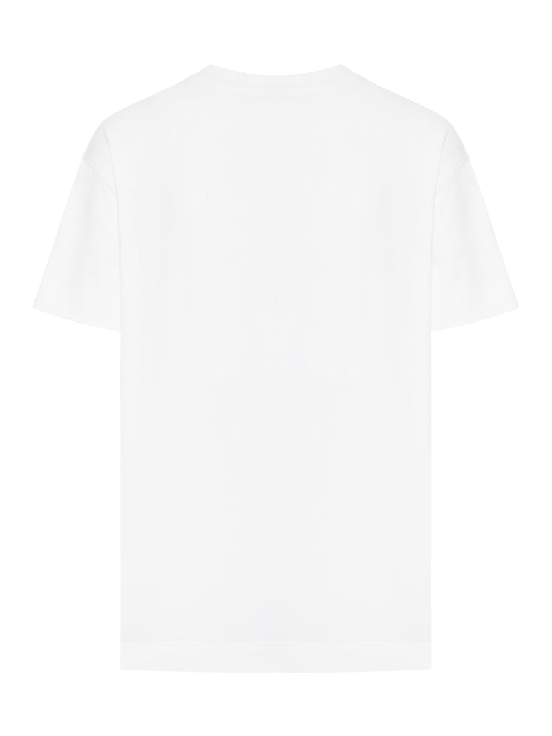 COTTON T-SHIRT WITH POCKET AND JEWELRY APPLICATION