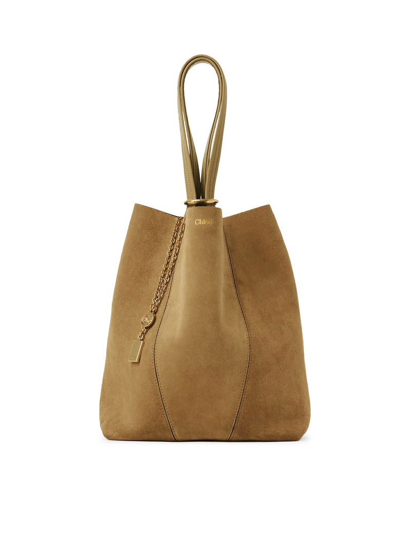 SPIN SUEDE TOTE BAG