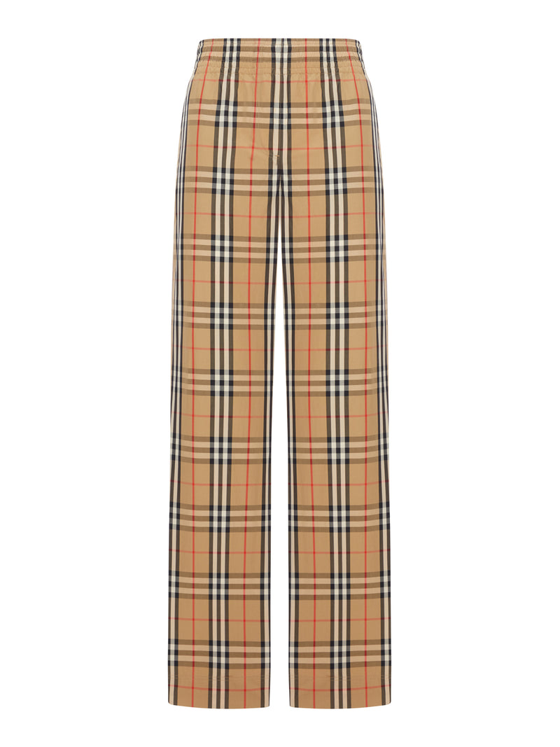 CHECK COTTON TROUSERS