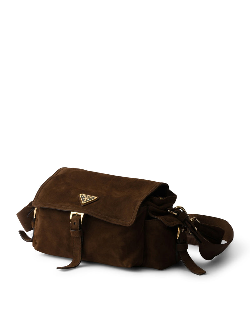 EXPLORE MEDIUM SUEDE SHOULDER BAG