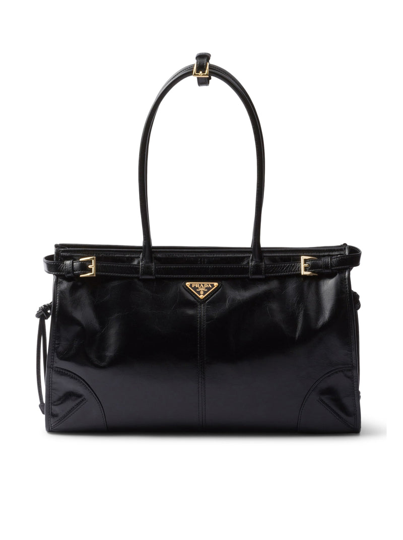 PRADA BONNIE LARGE LEATHER HANDBAG