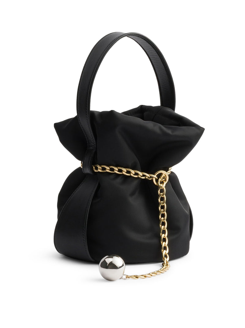 PETIT SAC NOIR MINI BUCKET BAG IN RE-NYLON AND NAPPA