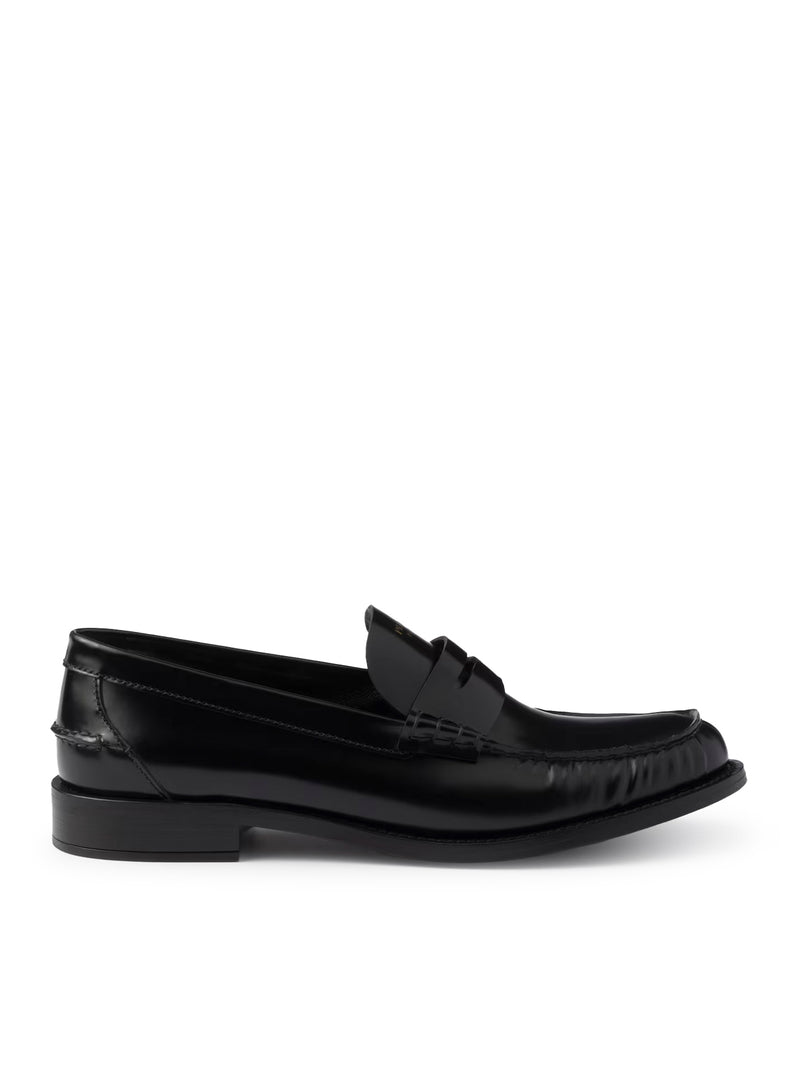 BRUSHED LEATHER LOAFERS