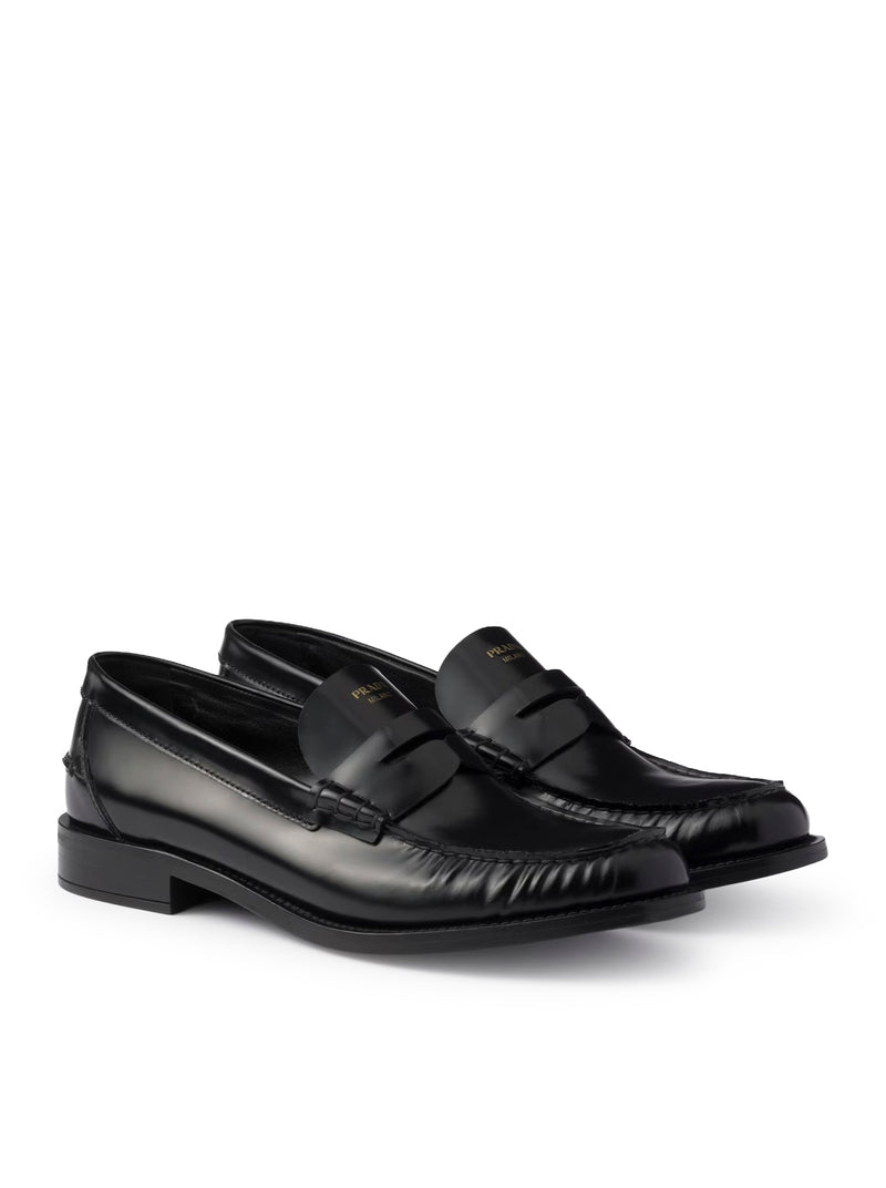 BRUSHED LEATHER LOAFERS