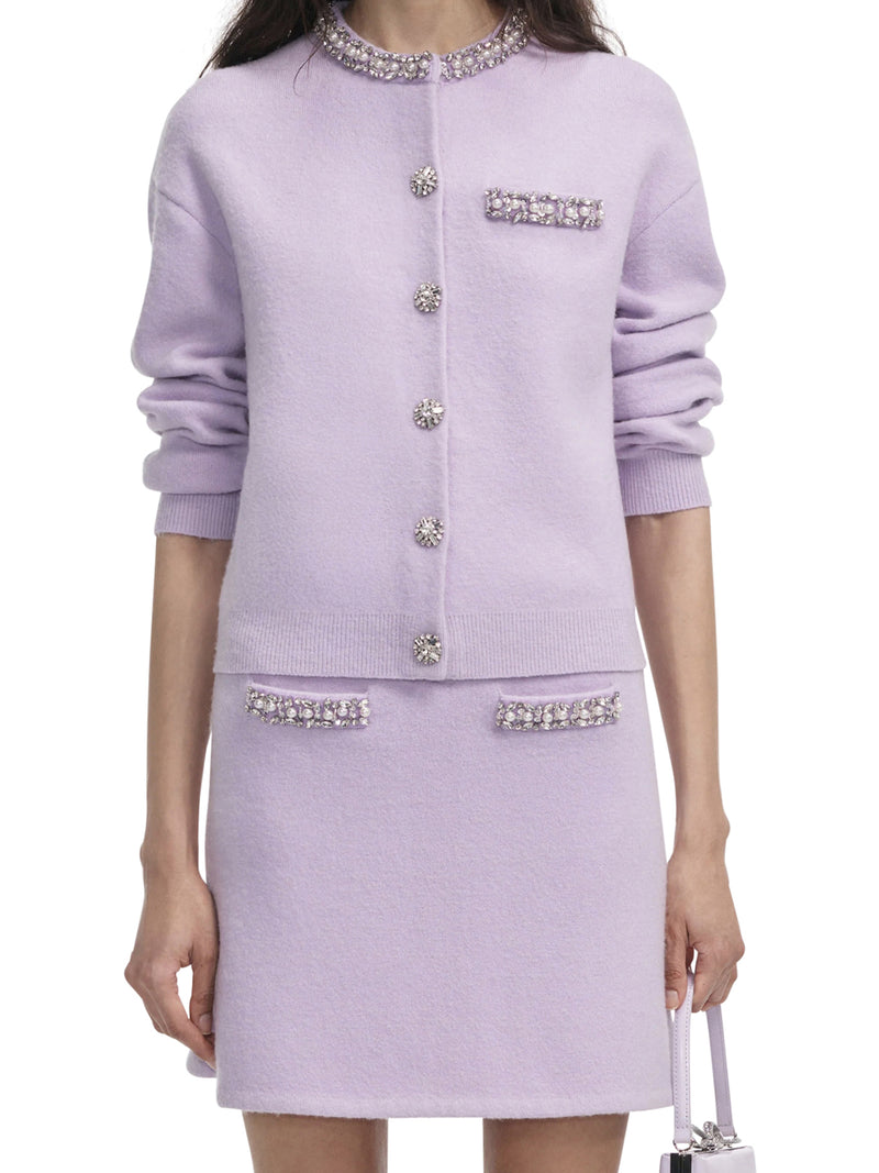 SKIRT WITH CRYSTAL FINISHES