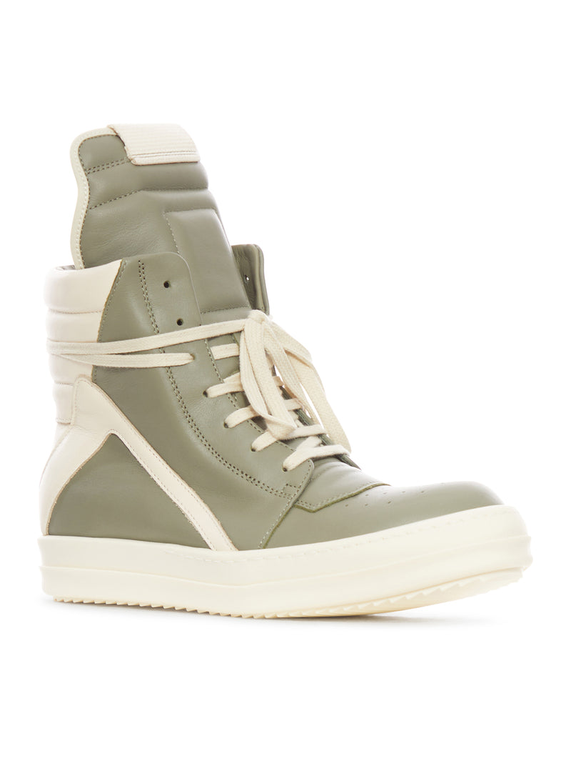 WOMAN`S GEOBASKET LEATHER SNEAKERS