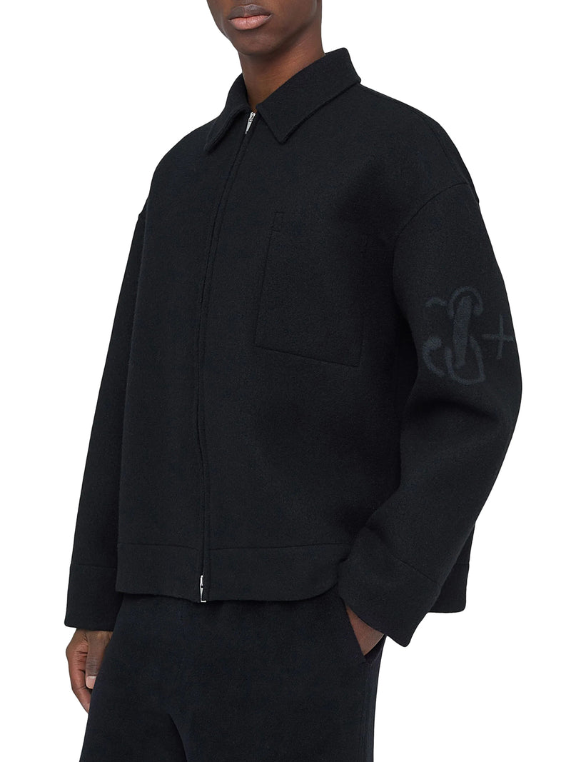 WOOL ZIP-UP OVERSHIRT