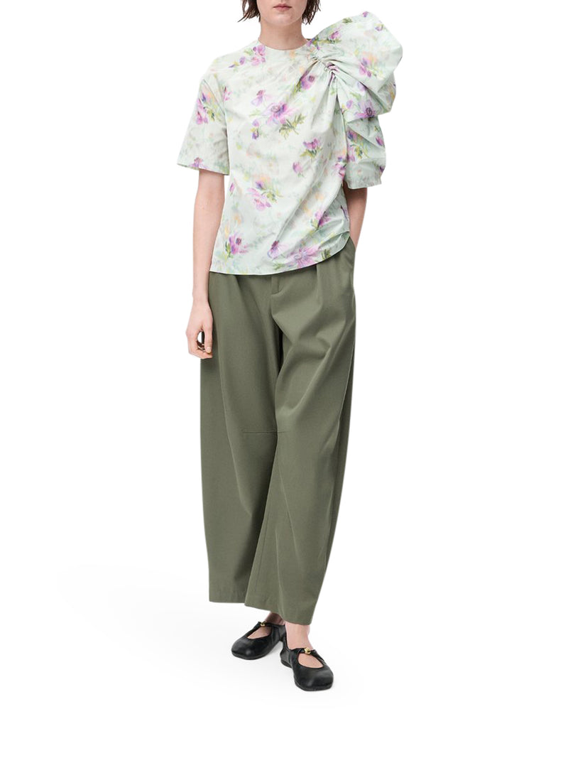 BARREL COTTON AND SILK TROUSERS