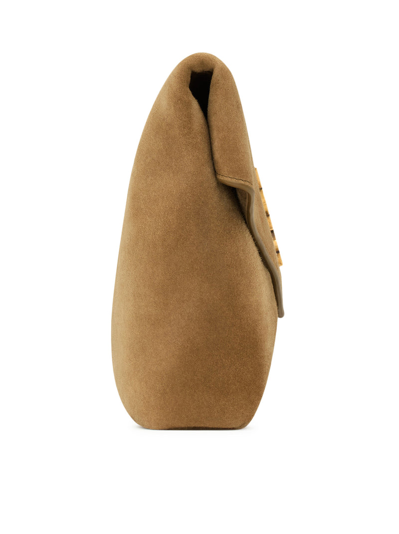 LARGE CASSANDRE ENVELOPE CLUTCH IN SUEDE
