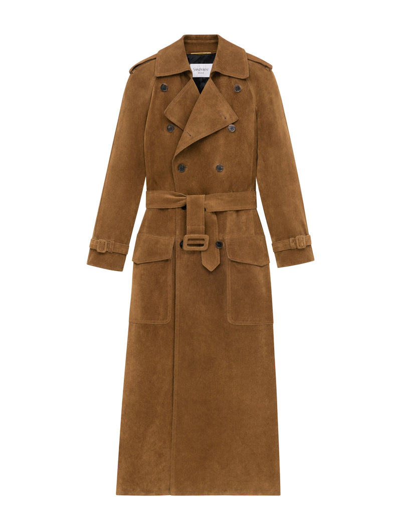 SUEDE TRENCH COAT