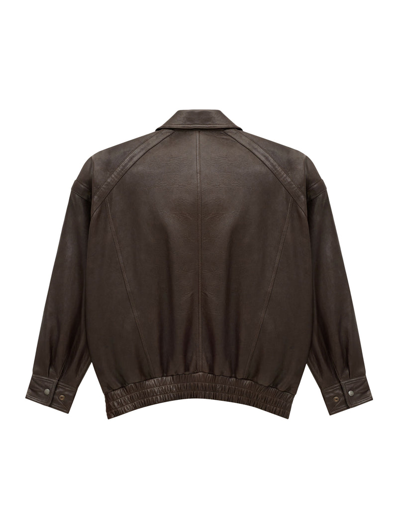 BALLOON LAMBSKIN BOMBER