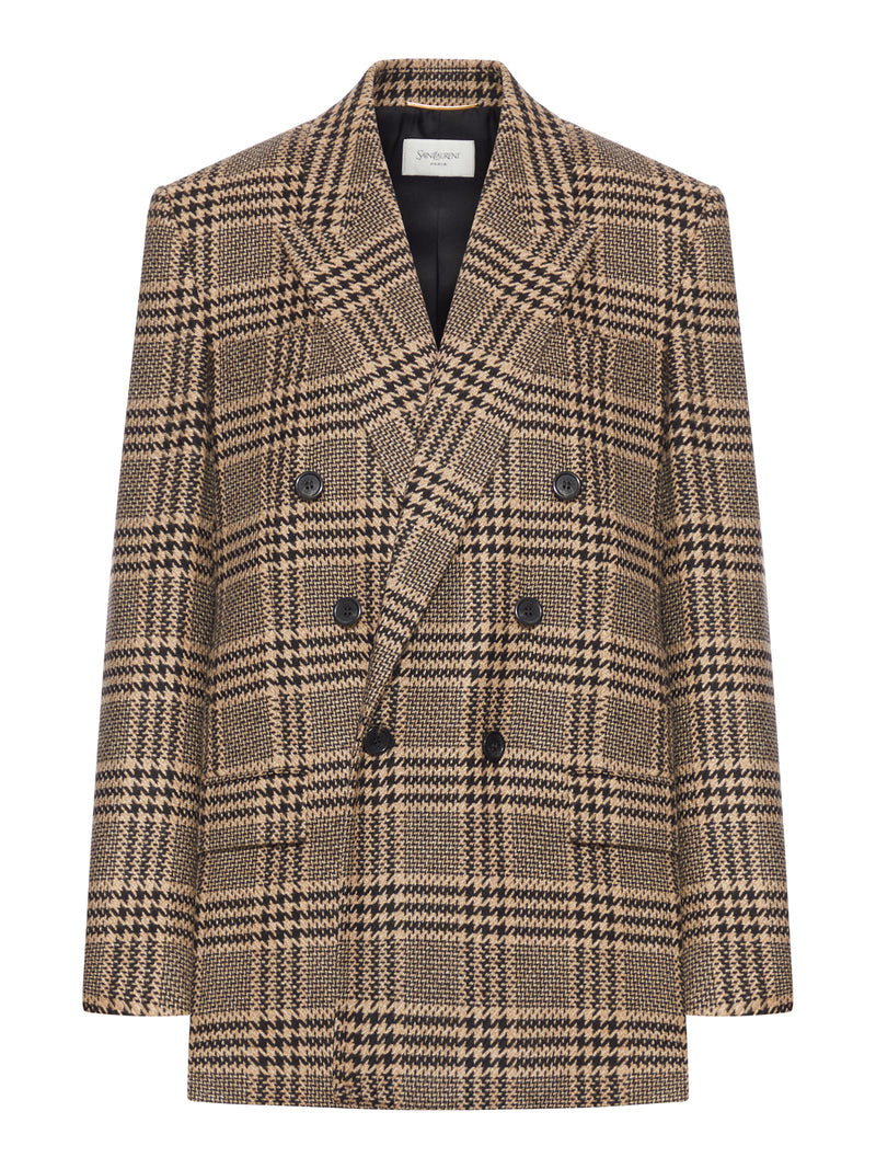 PRINCE OF WALES SILK AND CASHMERE JACKET