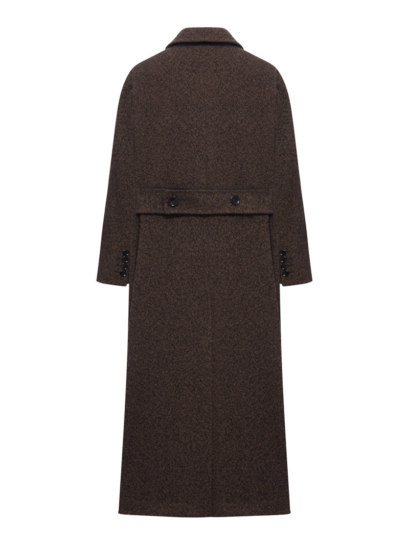 LONG DOUBLE-BREASTED WOOL COAT