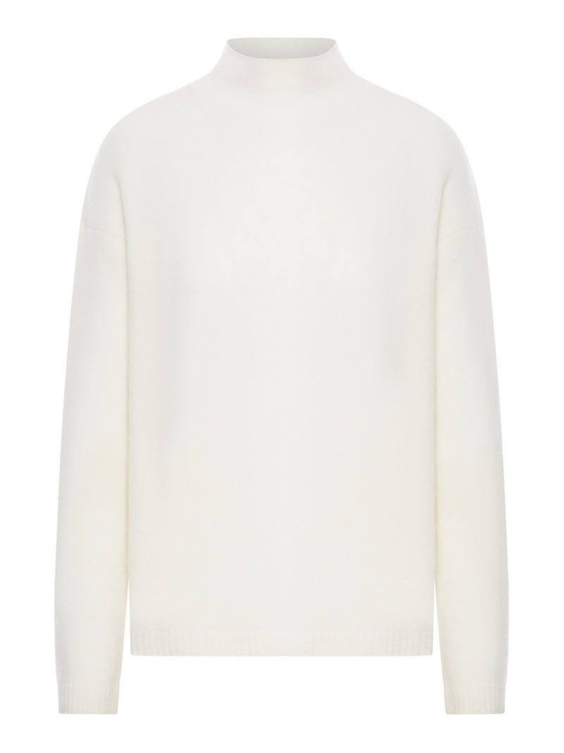 BOXY SWEATER IN STRETCH CASHMERE YARN