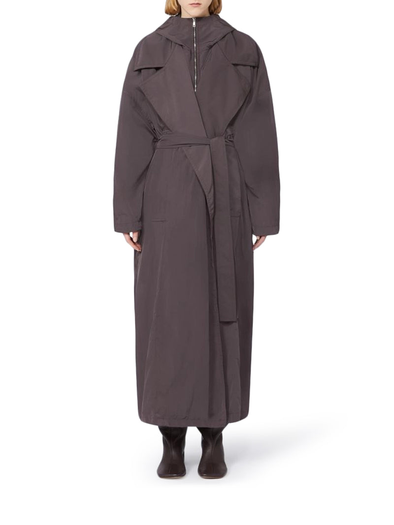 OVERSIZED TAFFETA TRENCH COAT WITH BARBA