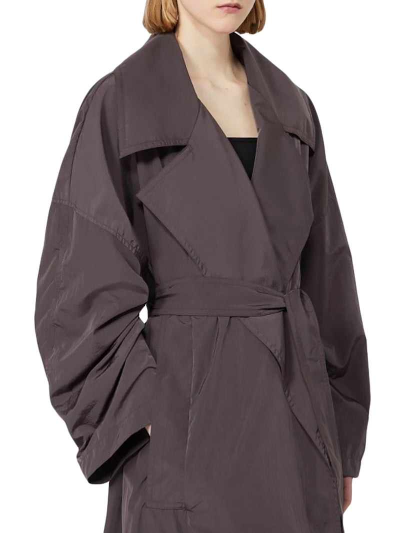 OVERSIZED TAFFETA TRENCH COAT WITH BARBA