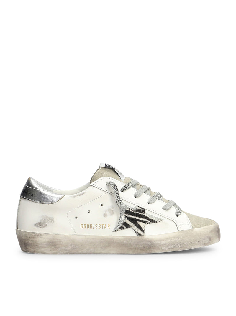 SUPER-STAR IN WHITE LEATHER AND SUEDE