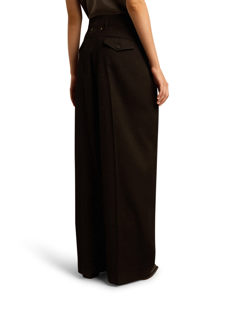 WOMEN`S WOOL GABARDINE TROUSERS
