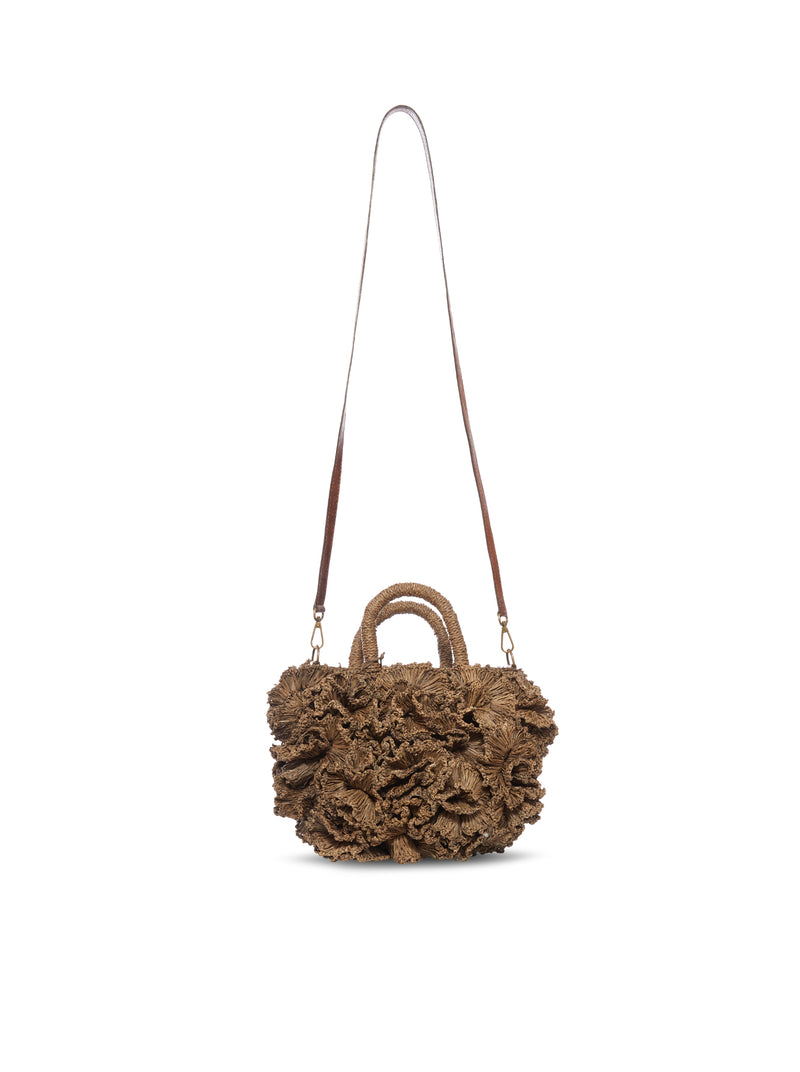 CORAL RAFFIA BAG
