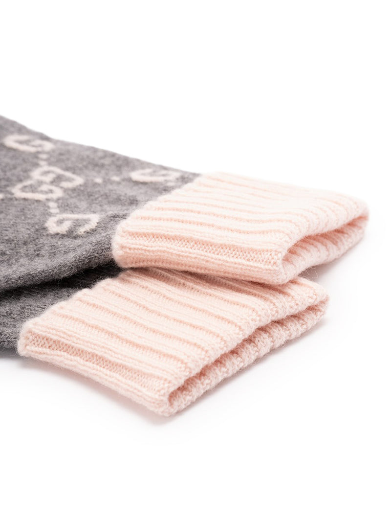 GG CASHMERE JACQUARD GLOVES