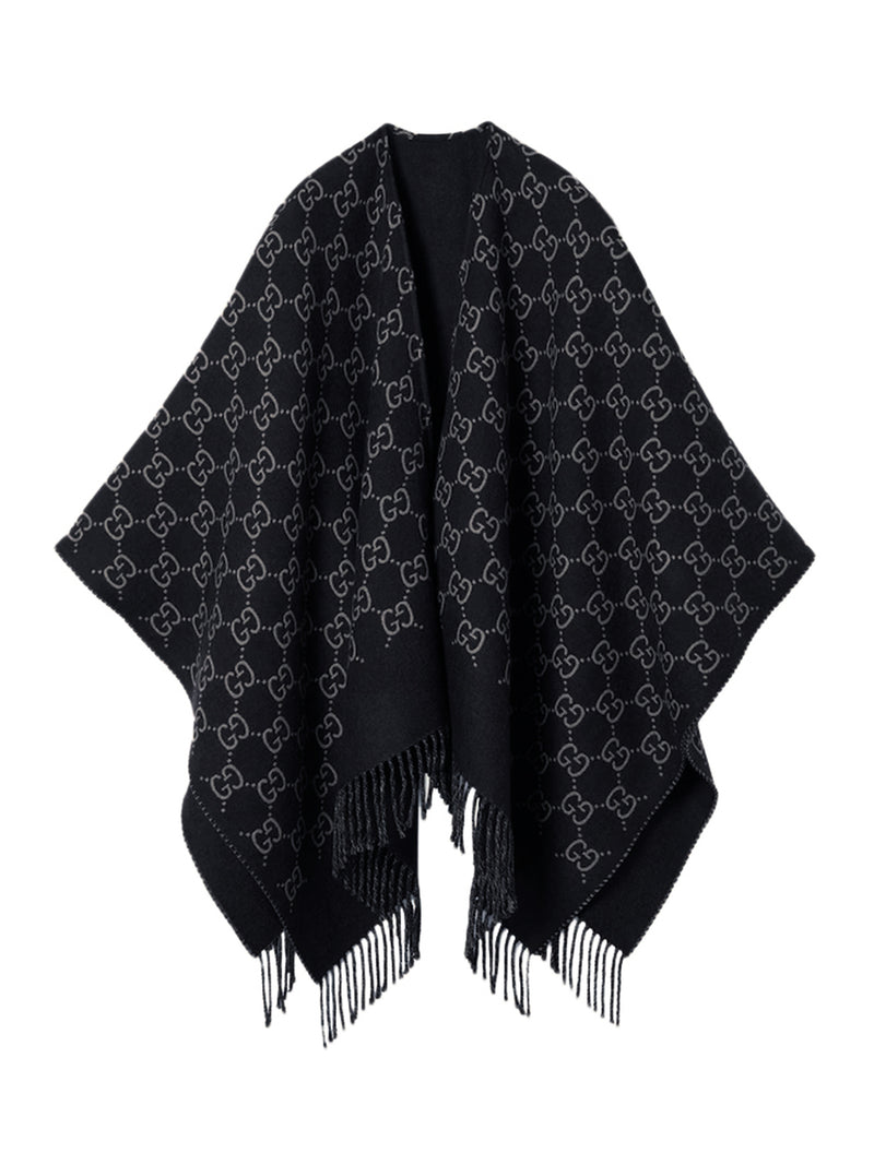 GG WOOL JACQUARD CAPE