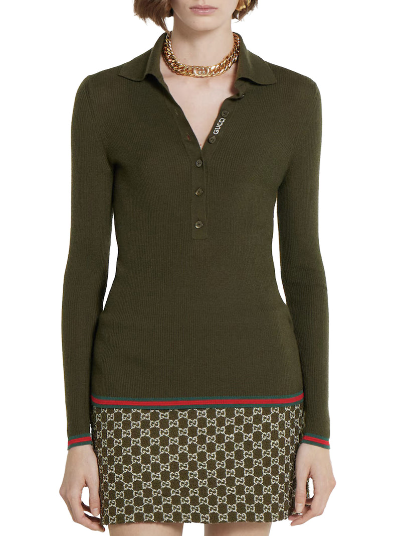 CASHMERE AND SILK POLO