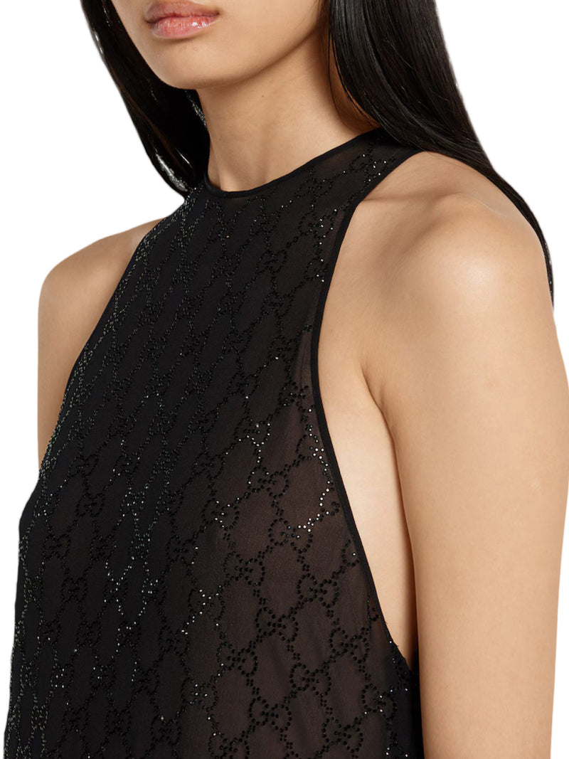 SILK GEORGETTE DRESS WITH