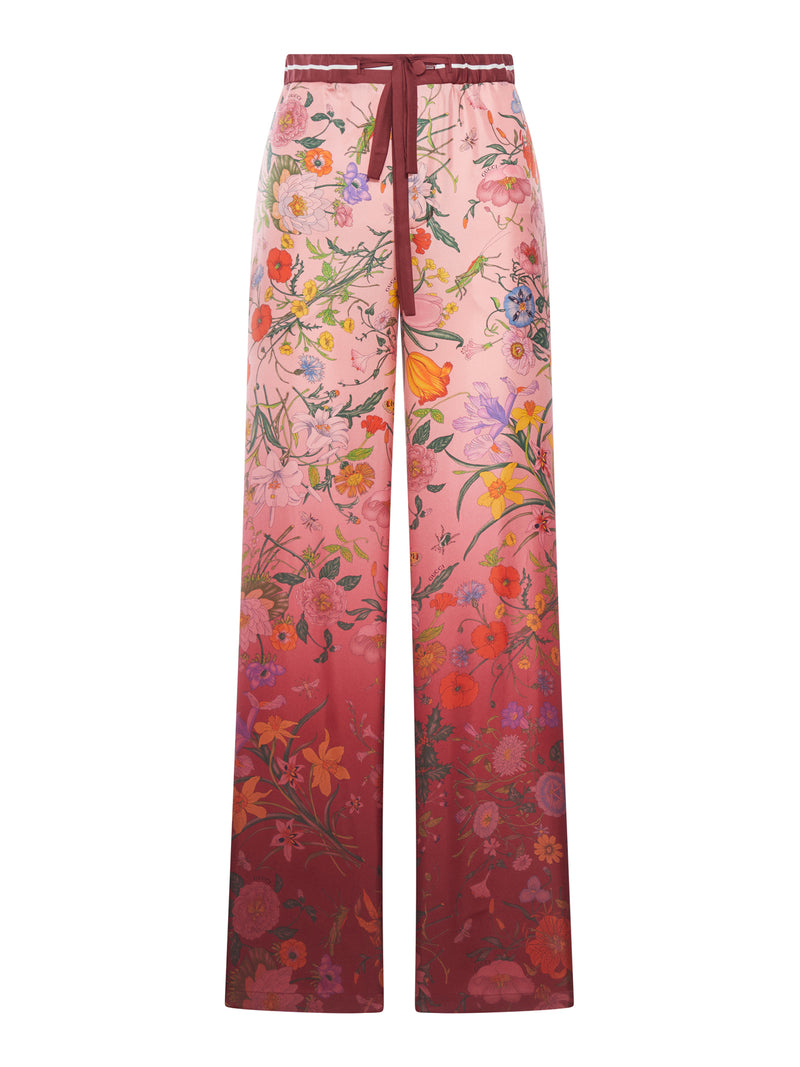 PRINTED SILK TROUSERS