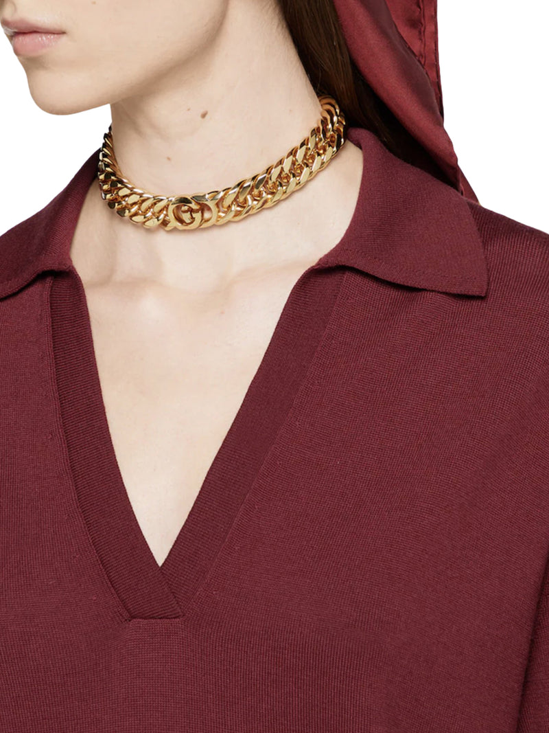 LIGHTWEIGHT WOOL POLO SHIRT WITH EMBROIDERED LOGO