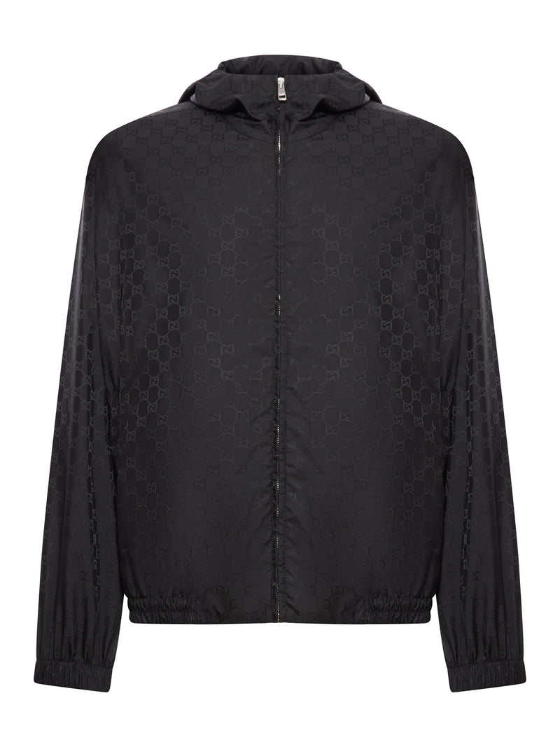 GG JACQUARD NYLON ZIP-UP JACKET