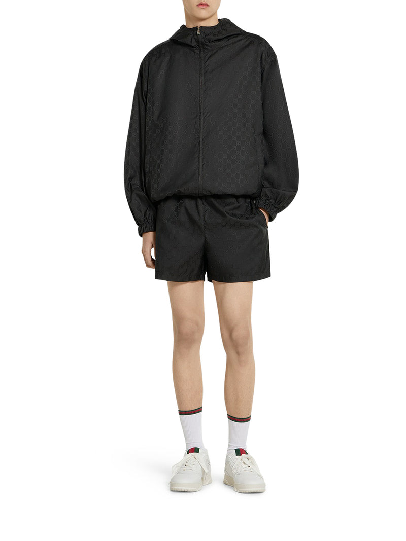 GG JACQUARD NYLON ZIP-UP JACKET