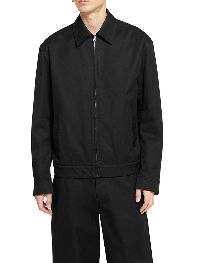 COTTON TWILL JACKET WITH WEB DETAIL
