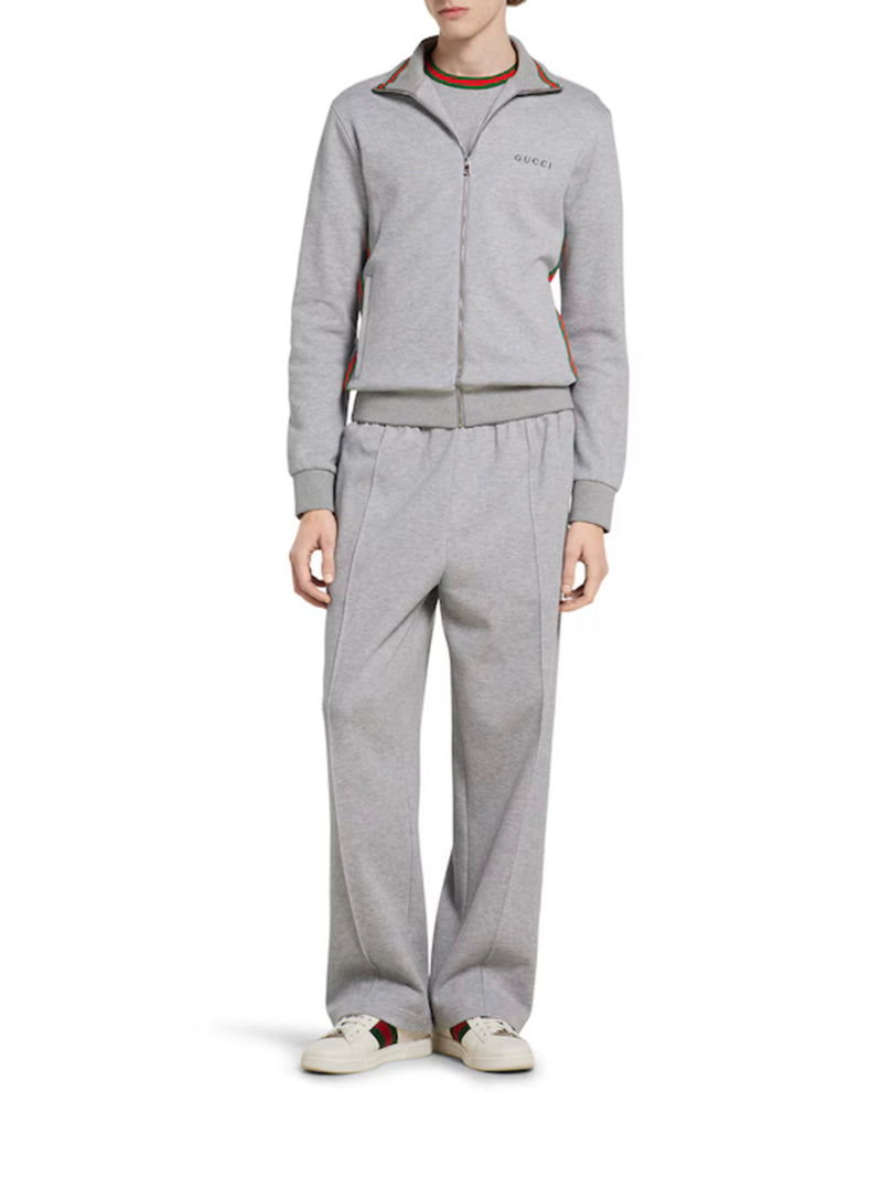 DOUBLE COTTON PIQUET JACKET WITH ZIP