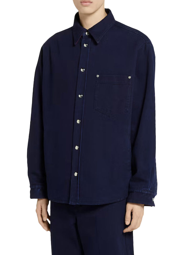 REVERSIBLE DENIM AND FLANNEL SHIRT