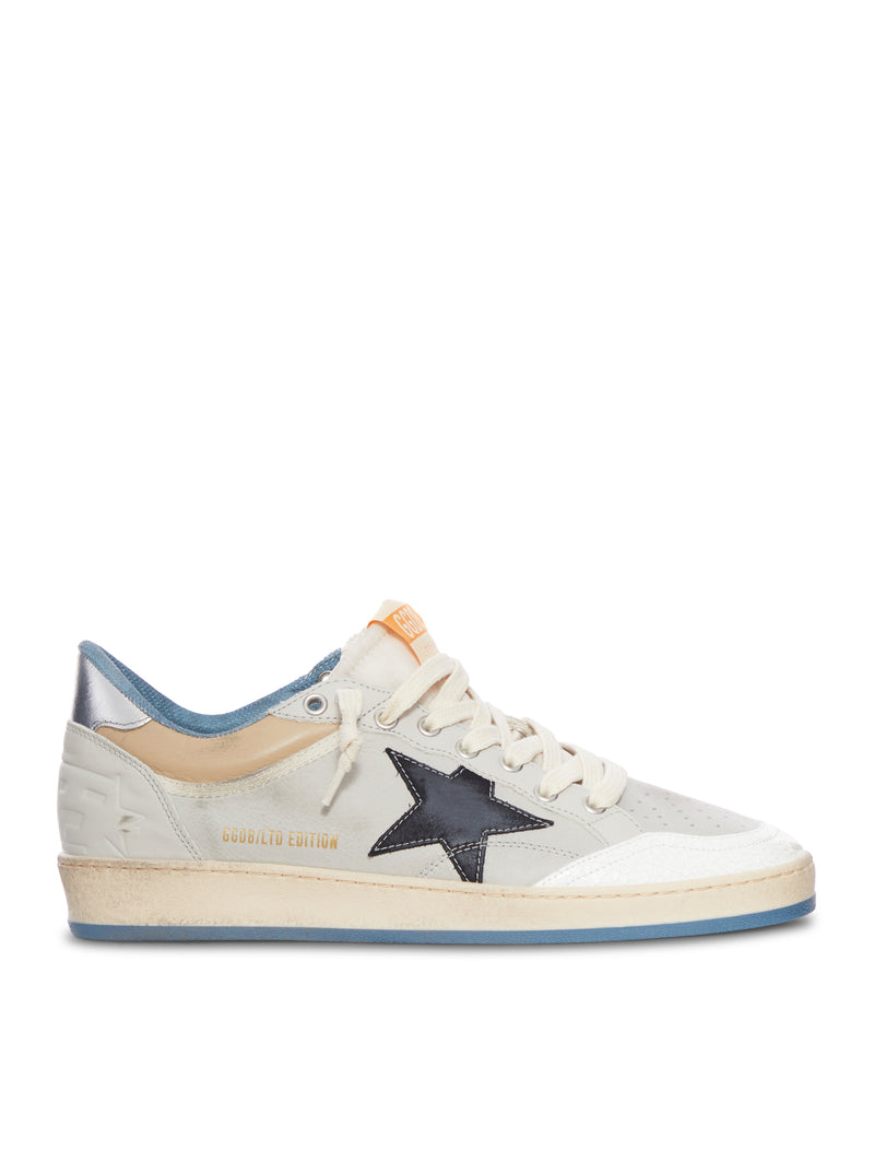 BALLSTAR SNEAKERS IN LEATHER AND RE-NYLON