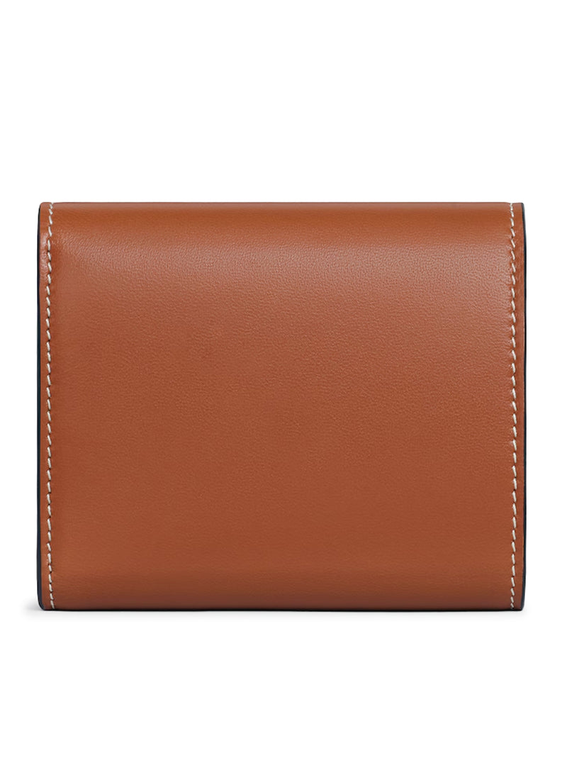 TRIOMPHE SMALL FLAP WALLET IN LEATHER